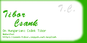 tibor csank business card
